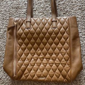 Vera Bradley quilted leather tote bag